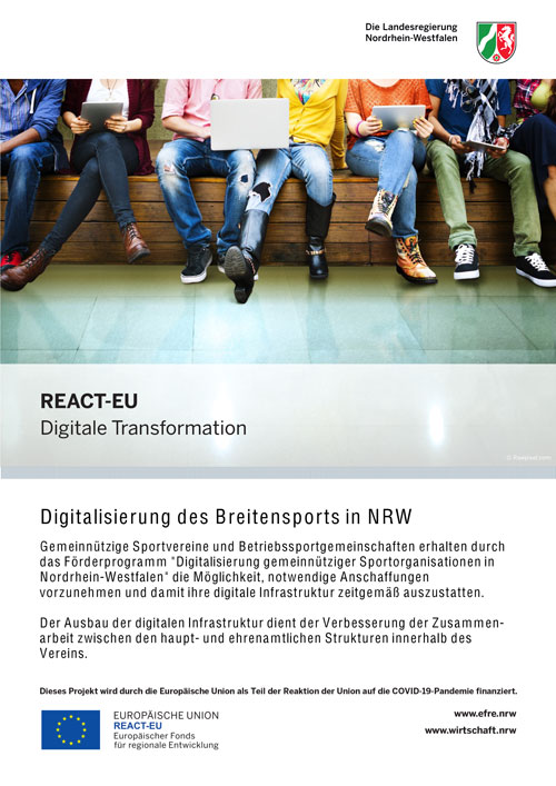 Plakat: Digitalisierung des Breitensports in NRW