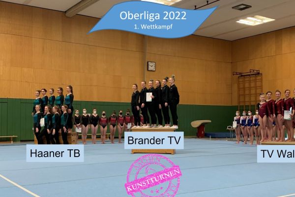 Siegerehrung vom Kunstturnen in einer Turnhalle