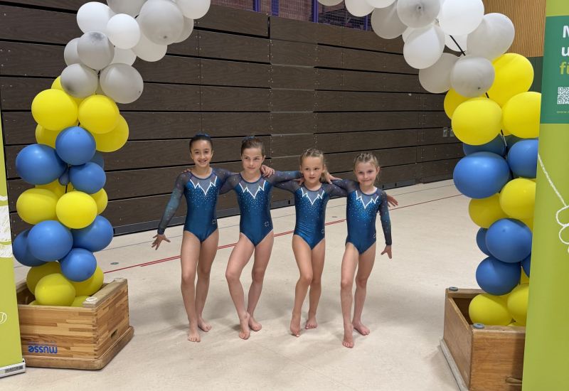 Foto Rheinische Nachwuchsmeisterschaften AK 7 und 8 Lilia, Mila, Milana und Ida